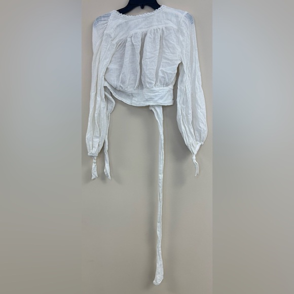 Free People Linen Cream Adjustable Top, size xs - Picture 5 of 5